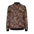 thumbnail image 4 of Sudadera informal de manga larga con capucha y chaquetas para mujer Sudadera holgada de manga larga con cremallera Chaqueta informal de béisbol de punto grueso Chaqueta de poliéster para mujer, 4 of 5