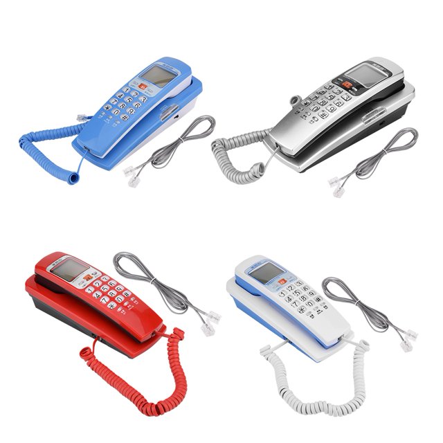 Teléfono Fijo, Teléfono Fijo Montaje En Pared, Teléfonos Fijos Sobremesa, Identificación de Llamadas Estándar FSK/DTMF, Etc(Azul) Unbranded XD03746-03