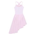 thumbnail image 4 of iEFiEL Girls Cross Back Ballet Dance Dress Lyrical Performance Dress Pink 11-12, 4 of 7