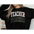 thumbnail image 2 of Teacher Collegiate Font Back To School Sweatshirt, 2 of 7
