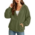 thumbnail image 5 of QQZ 2026 Fall Winter Wrap V Neck Pullover Hoodies For Women, Loose Sweatshirt For Women, Comfy Hoodies For Women With Kangaroo Pocket, 5 of 7