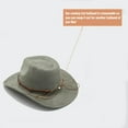 thumbnail image 5 of Cowboy Hat for Women and Men Western Cowgirl Hats Suede Cowboy Hat for Rodeo, Farming,Traveling,Outdoor Work, 5 of 5