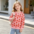 thumbnail image 6 of WQNVRNR Girls Print Sweatshirt- Crewneck Long Sleeve Cute Cotton Pullover Tops Pink Size 4T, 6 of 9