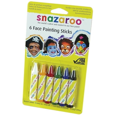 Snazaroo Face Painting Stick Set, 6-Colors, Basics
