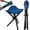 Blue, variant on Folding Camp Stool, Portable Tripod Seat, Travel Folding Camping Stool Max Weight 300 lbs for Camping Party Hunting Hiking Fishing Picnic Golf Outdoor Gardening and Travel Beach(Green)
