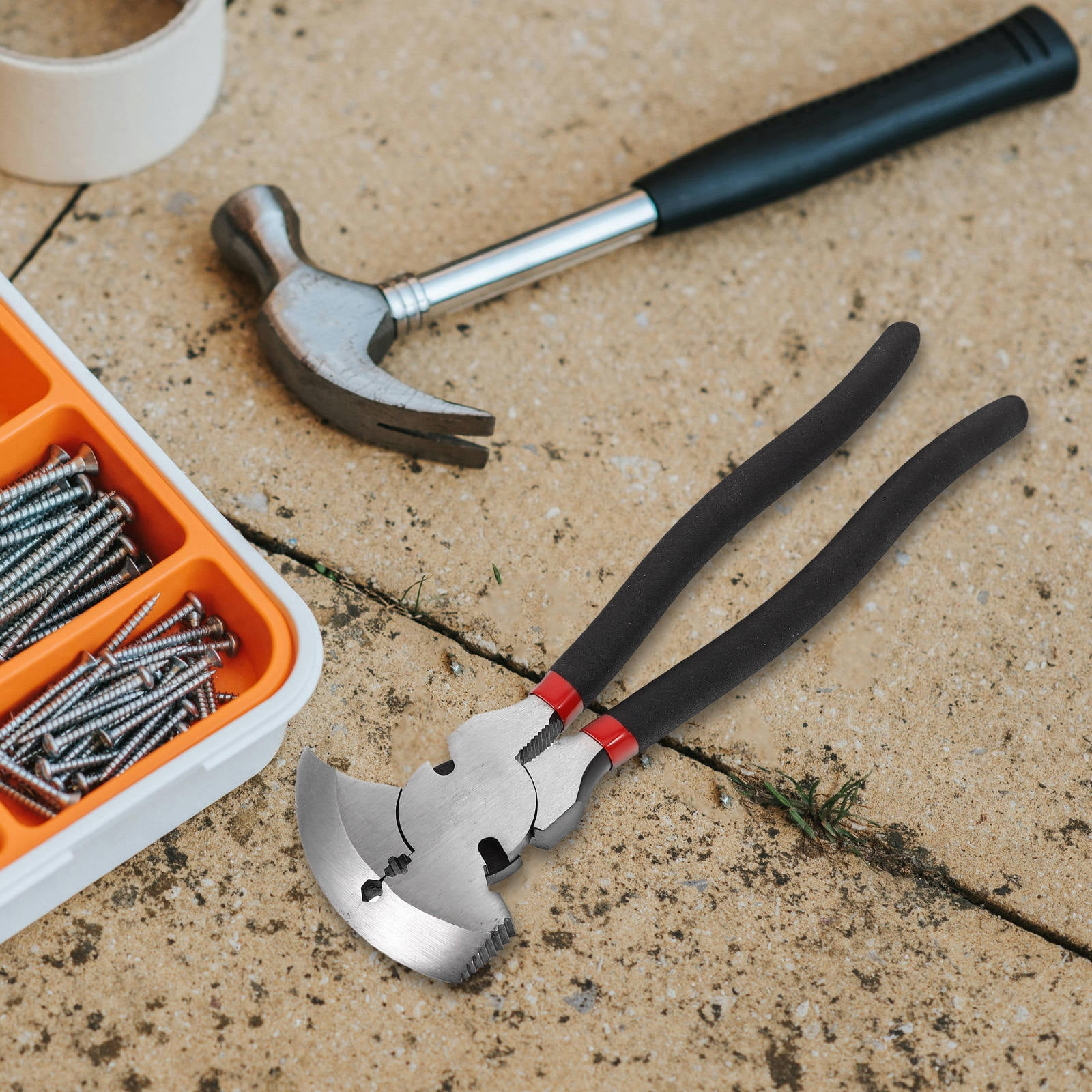 Hemoton Multi-Function Fence Pliers with Wire Cutter - Fencing Tool for Wire Cutting, Installation, and Repair