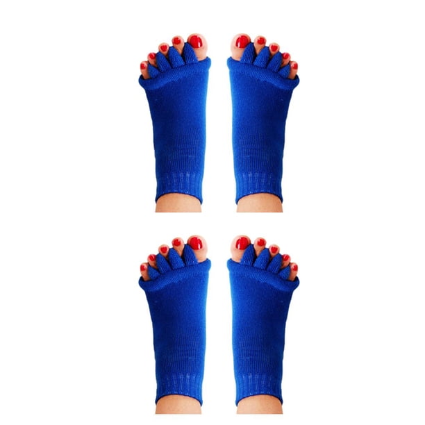 Eigraketly 1 Pair 5 Toe Socks Overlapping Breathable Solid Hosiery Color Comfortable Dressing Relaxing Separation azul 2piezas Eigraketly CBP096048