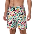 thumbnail image 2 of Uemuo Colorful Spots Pattern Mens Swim Trunks Quick Dry Board Shorts with Mesh Lining, Stretch Beach Shorts Quick Dry No-Chafing Board Shorts-Large, 2 of 9