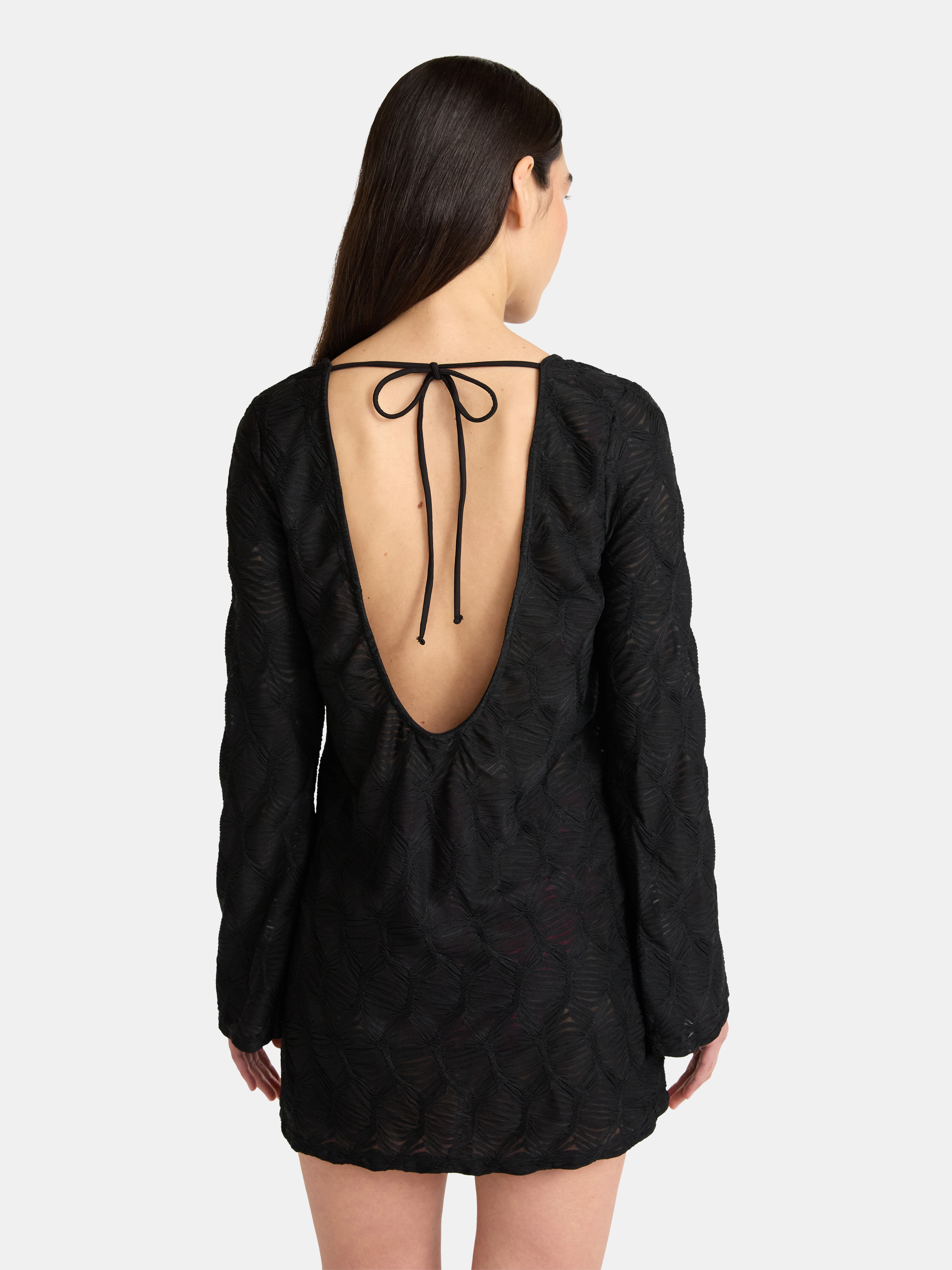 No Boundaries Scrunch Texture Coverup Dress, Women’s