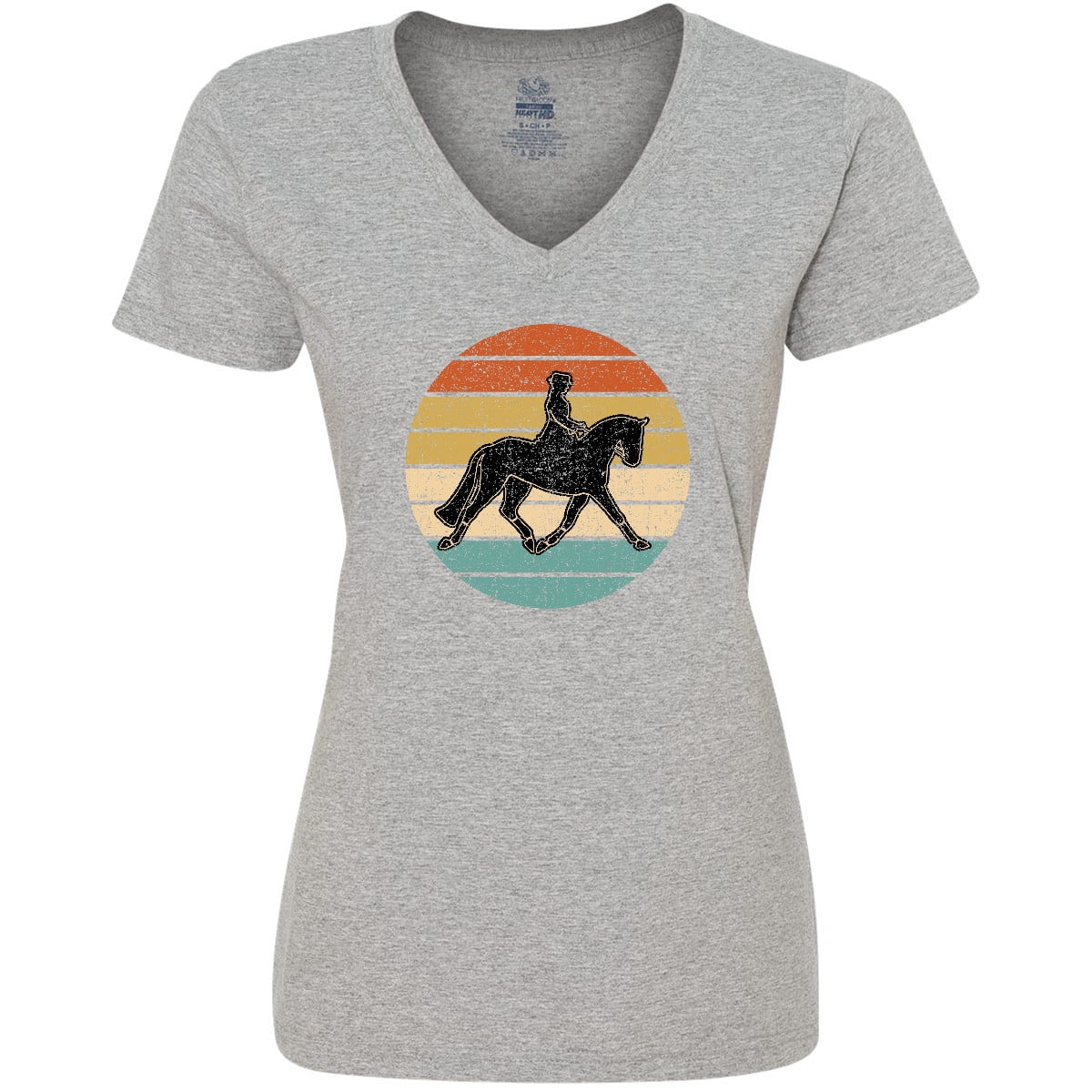 Inktastic Dressage Riding Equestrian Horse Women's V-Neck T-Shirt