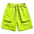 thumbnail image 5 of cllios Men's Hiking Shorts Elastic Waist Drawstring Multi Pockets Quick Dry Cargo Shorts for Camping Fishing Outdoor Green XL, 5 of 10