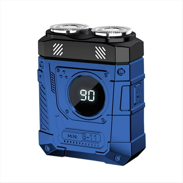 Afeitadora Eléctrica para Hombre, Magnética, de Doble Hoja, Recargable, con Pantalla LCD, Portátil, Recortadora de Barba, Afeitadora . A