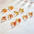 thumbnail image 1 of Langgg Gold Compact And Lightweight 925 Sterling Maple Leaf Stud Earrings Delicate And Eye-catching SCE1244, 1 of 6