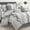 White Grey, variant on Lanco 7 Piece White Green Comforter Set, Queen Sizeï¼ All Season Geometric Pattern Bedding Set, Matching Bed Skirt, Pillows & Shams