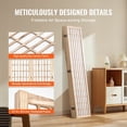 thumbnail image 6 of Japanese Style 6-Panel Room Divider, Wood Folding Screen for Indoor Privacy, Home & Office Partition, 6 of 11
