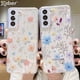 thumbnail image 2 of Funda de teléfono con flores de dibujos animados transparente con purpurina para Samsung S23 Ultra S22 S21 S20 Plus FE Note 20 A53 A73 A13 A33 A52 A72 A71, funda blanda Tan Jianjun unisex, 2 of 2