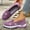 Purple, variant on Women's Orthopedic Breathable Soft Shoes Flower Embroidered Slip On Walking Sneakers Arch Support Shoes