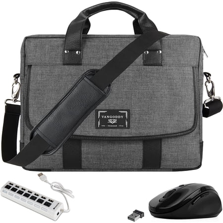 15.6 inch Briefcase Messenger Bag, Mouse, USB Hub for 16" 15-inch Portable Monitors