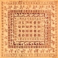 thumbnail image 1 of Ahgly Company Machine Washable Indoor Square Oriental Orange Industrial Area Rugs, 4' Square, 1 of 4