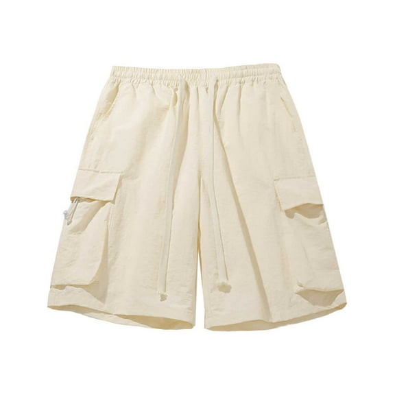 Men's Loose Quick-Drying Nylon Shorts with Four Pockets - Great for Work and Beach