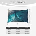 thumbnail image 4 of Sikiie Airplane Shark Print Plush Pillow Cover, Wrinkle-proof and Stain-resistant Pillow Protector without Pillow Core, Home Decoration-16"x24", 4 of 6