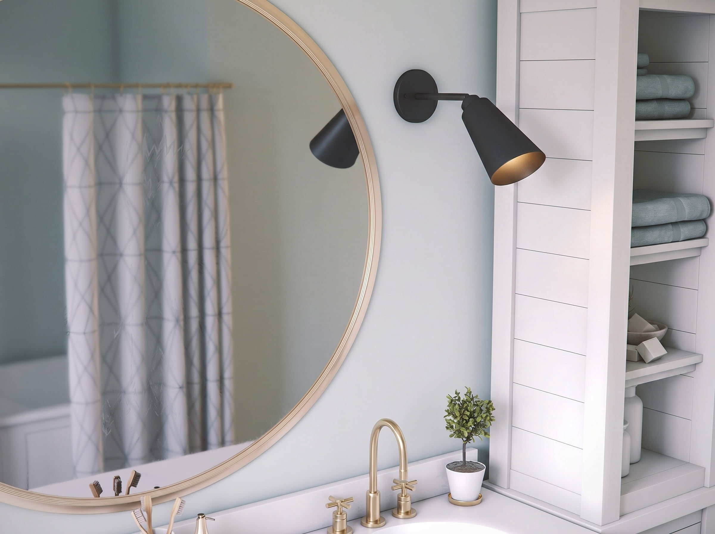 Alvar 1-Light Matte Black Wall Sconce with Adjustable Shade
