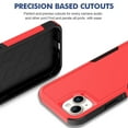 thumbnail image 2 of Decase Heavy-Duty Rugged Case for iPhone 15,Dual Layer Military Grade Drop Protection Anti-Fingerprint Anti-Scratch Hard Back Cover Silicone Bumper Shockproof Protective Case for iPhone 15,Red, 2 of 5