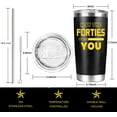 thumbnail image 2 of 40th Birthday Gifts for Men,Gifts for Women Turning 40-1981 Birthday Gifts for Men,40th Birthday Decorations for Men- 40 Year Old Gifts for Men, Him, Her, Husband, Wife, Dad, Mom - 20 Oz Tumbler, 2 of 6