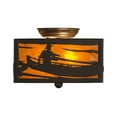 thumbnail image 4 of Meyda Tiffany 23991 Canoe At Lake 2 Light 14-1/2" Wide Flush Mount Ceiling Fixture -, 4 of 5