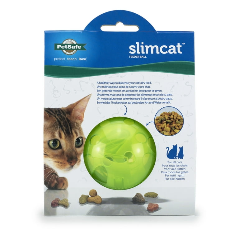 PetSafe Slimcat Interactive Feeder Ball for Cats, Fill with Food
