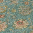 thumbnail image 2 of HomeRoots 630118 5 x 8 ft. Teal, Blue & Gold Floral Washable Traditional Indoor & Outdoor Rectangle Area Rug, 2 of 9