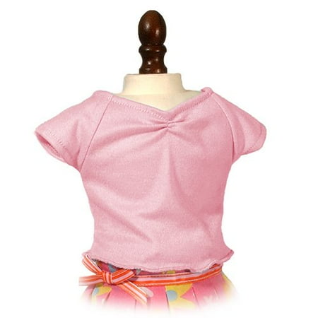Sophia's - 18" Doll - cinched front T w/scalloped edges - Pink