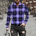 thumbnail image 6 of LIaqionyy Men Plaid Shirts Button down Long Sleeve Collared Christmas Shirt Casual Work Business Tops, 6 of 7
