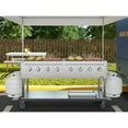 thumbnail image 4 of 60 in. Commercial Mobile Outdoor Propane Gas Grill, ETL Listed in Stainless-Steel (KM-CGM-60), 4 of 11
