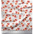 thumbnail image 1 of Soimoi White Velvet Fabric Flower Watercolor Fabric Prints By Yard 58 Inch Wide, 1 of 3