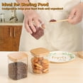 thumbnail image 4 of 6PCS Glass Food Storage Jars, Pantry Organization Jars, Glass Spice Jars, Storage Jars with Bamboo Lid and Silicone Seal, Perfect for Spices, Condiments Dried Fruits, 4 of 6