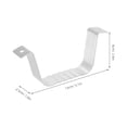 thumbnail image 2 of HEALEEP 6Pcs Gutter Tools Downspout Clips Aluminium Alloy White Color For Villa Gutter System, 2 of 8