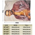 thumbnail image 3 of Blanket Shemar Actor Moore Throw Flannel Blankets Warm Soft Cozy Fuzzy Blanket for Bed Sofa Couch Camping Travel Gift Blankets for All Seasons 60"x50", 3 of 6