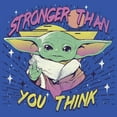 thumbnail image 2 of Men's Star Wars: The Mandalorian The Child Stronger Than You Think Sweatshirt Royal Blue 2X Large, 2 of 4
