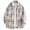 Beige, variant on Mens Graphic T-Shirts Lapel Button Long Sleeve Plaid Loose Casual Shirt Tops