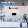 thumbnail image 5 of SereneLife Infrared Patio Heater, Wall-Mounted Electric Heater with Remote, 1500W, IP65 Approved, Odorless, Indoor/Outdoor for Patio, Restaurant, Backyard, Garage, Decks, 5 of 7