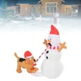 thumbnail image 4 of Perro Inflable Del Muñeco De Nieve De Navidad ANGGREK 3,6 Pies Luces LED Blancas, 4 of 7