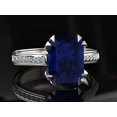 thumbnail image 3 of HeartsAndYou 2.7ct Natural Sapphire & Diamond Engagement Ring Bridal Set 14k SOLID White Gold, 3 of 9