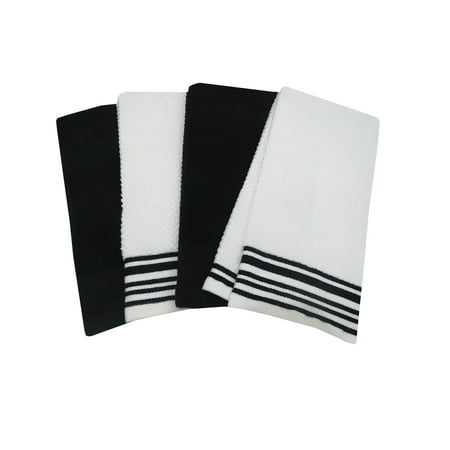 Mainstays 4 Piece Kitchen Towel Set Black 16 x 26 Mainstays 4 Piece Kitchen Towel Set Black 16 x 26