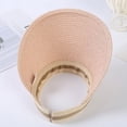 thumbnail image 4 of Shenmeida 1 Piece Sun Visor Hats Summer Wide Brim Beach Straw Hats Adjustable Large Brim Cap Golf Hat for Women, 4 of 5