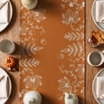 thumbnail image 5 of Smile Orange Floral Fall Table Runner, Seasonal Autumn Kitchen Dining Table Decoration for Home Party Decor 13x72 Inch, 5 of 9