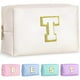 thumbnail image 1 of TOPEAST Artículos Preppy para Chicas, Neceser de Maquillaje con Iniciales de Chenilla y Letras, Neceser con Cremallera, Neceser Impermeable de Cuero PU, Regalo de Cumpleaños para Amigas y Hermanas (T, 1 of 5