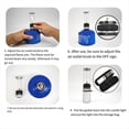 thumbnail image 1 of Luz de Velas de Gas para Exteriores, Tienda de Campaña Portátil, Lámpara de Gas A Prueba de Viento, Linterna de Luz de Velas de Gas Ajustable, Pieza de Camping Negra, 1 of 10