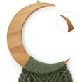 thumbnail image 5 of Macrame Wall Hanging Boho Moon Decor, Bohemian Crescent Wooden Ornament with Long Tassel, Handmade Unique Wood Tapestry Home Decoration Wall Art Gift for Dorm Bedroom Nursery Living Room, 5 of 7
