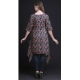 thumbnail image 5 of Bimba Blue Leaves & Blossoms Floral Printed Asymmetrical Kurti Tops For Women Indian Summer Dress Tunic XXX-Large, 5 of 6